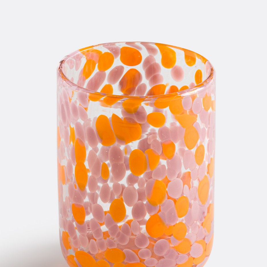 Lot de 6 verres à eau en verre moucheté, DOTIO