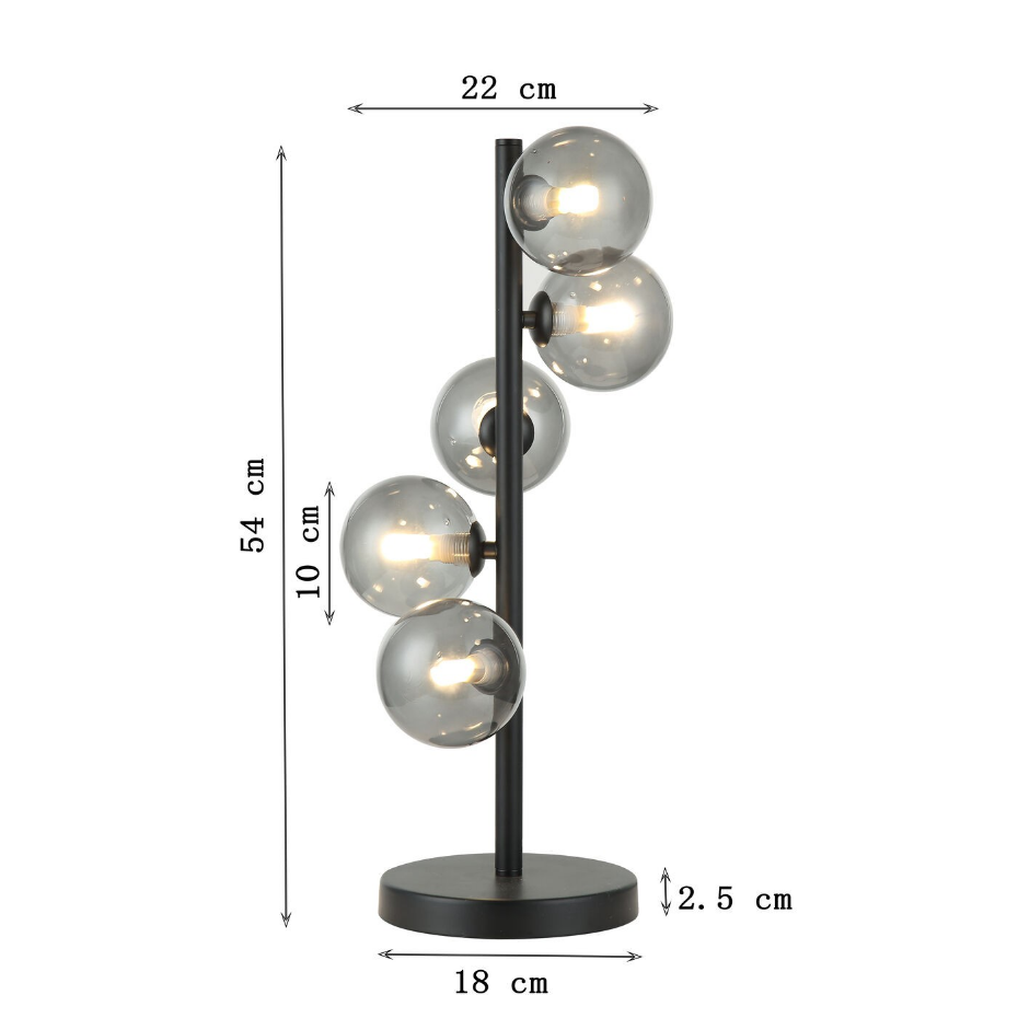 Lampe en verre et acier, SCALA BALLS