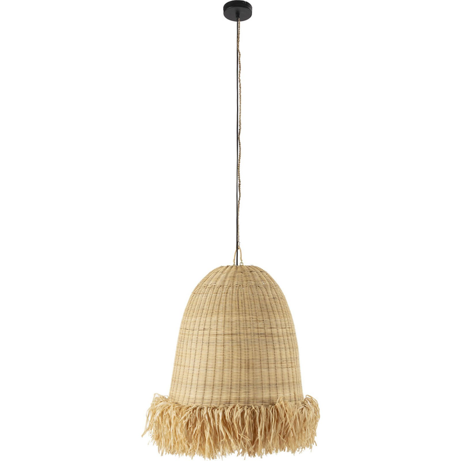 Suspension en rotin et sisal forme organique