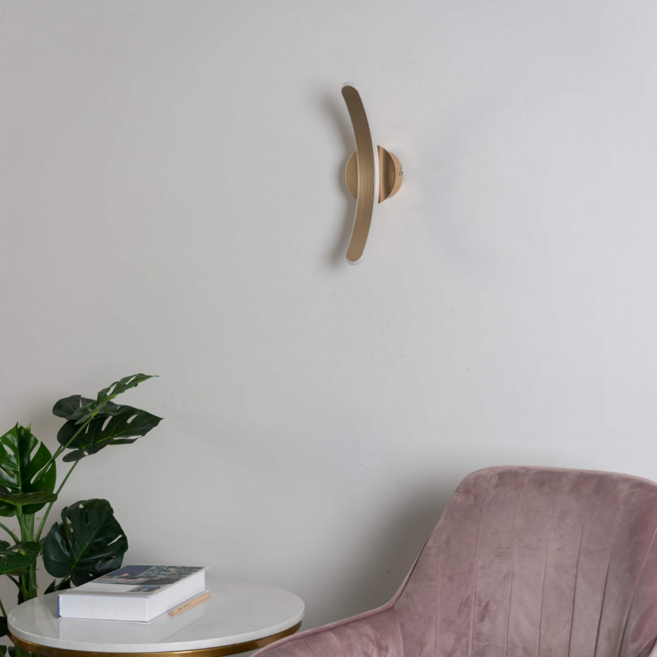 Applique LED arc doré moderne - DAWN