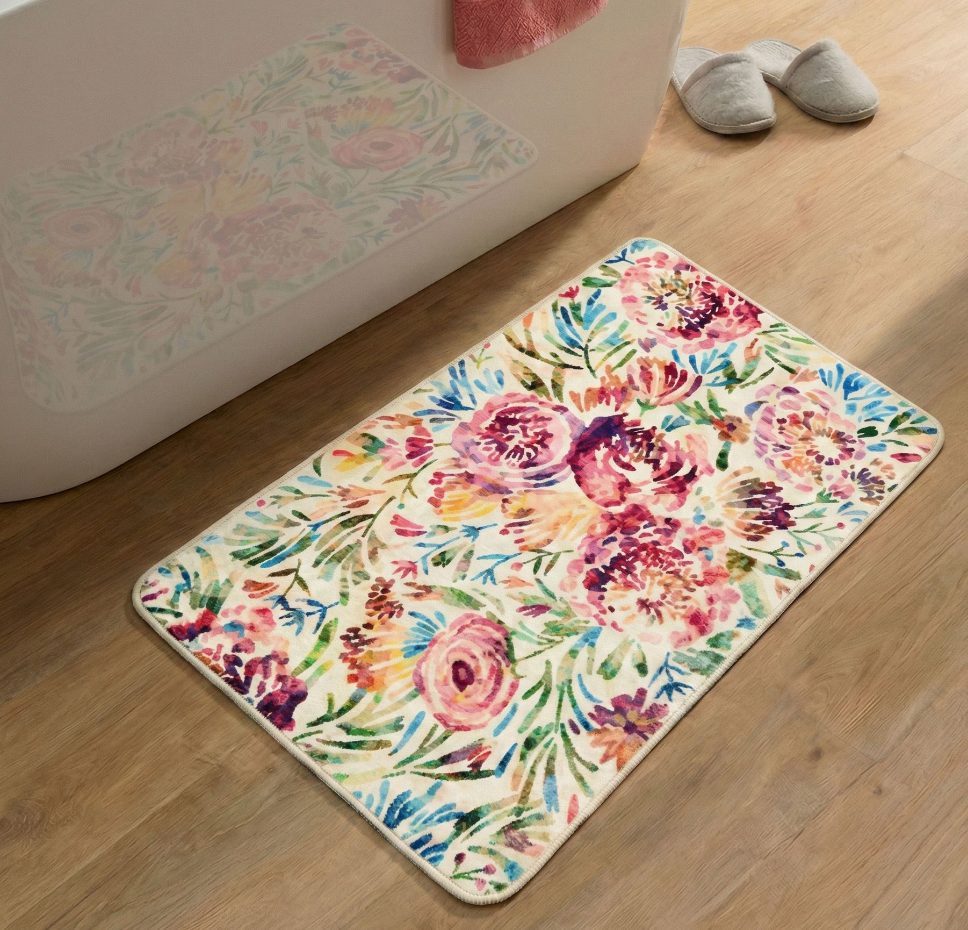 Tapis de bain imprimé doux - Aquata