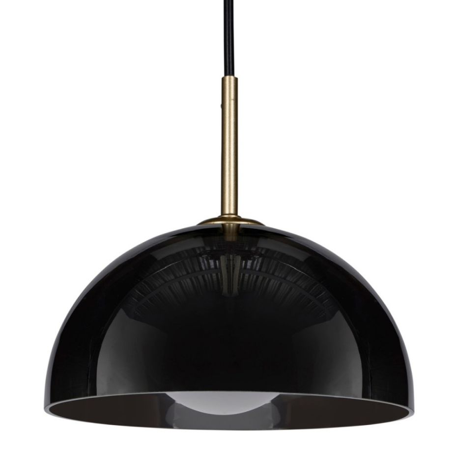 Suspension Verre Lumea Noire Et Dorée