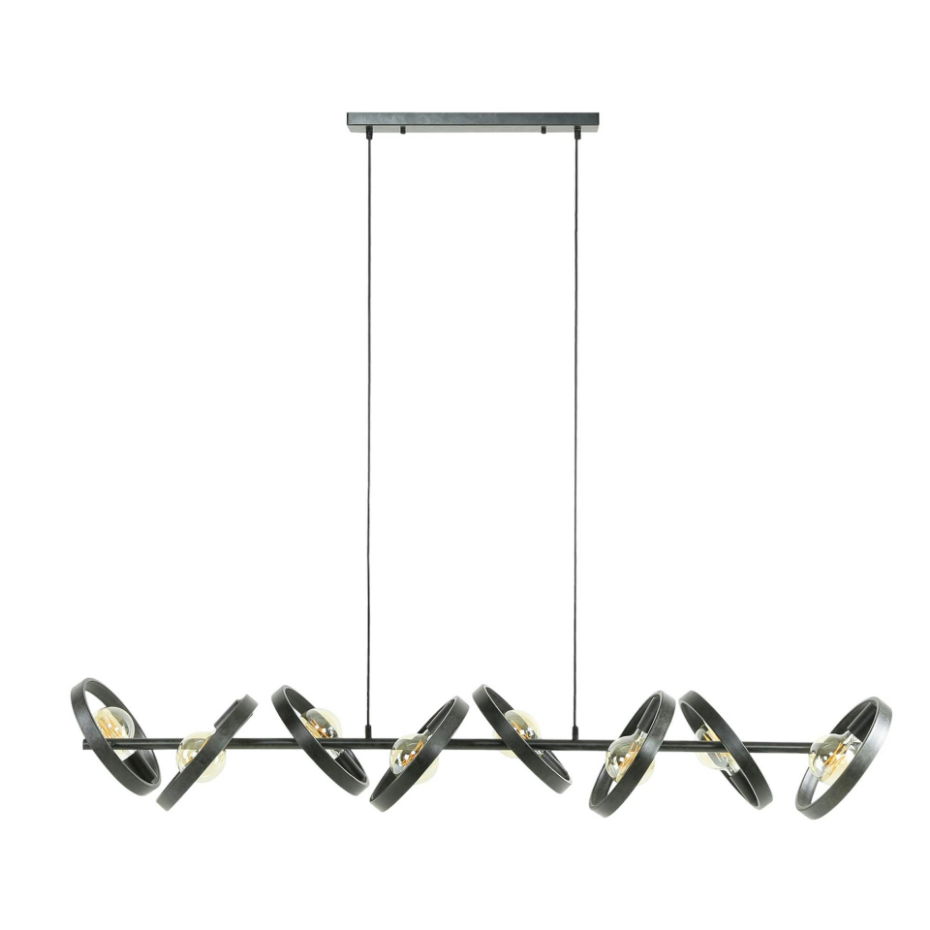 Suspension luminaire 8 anneaux RALF