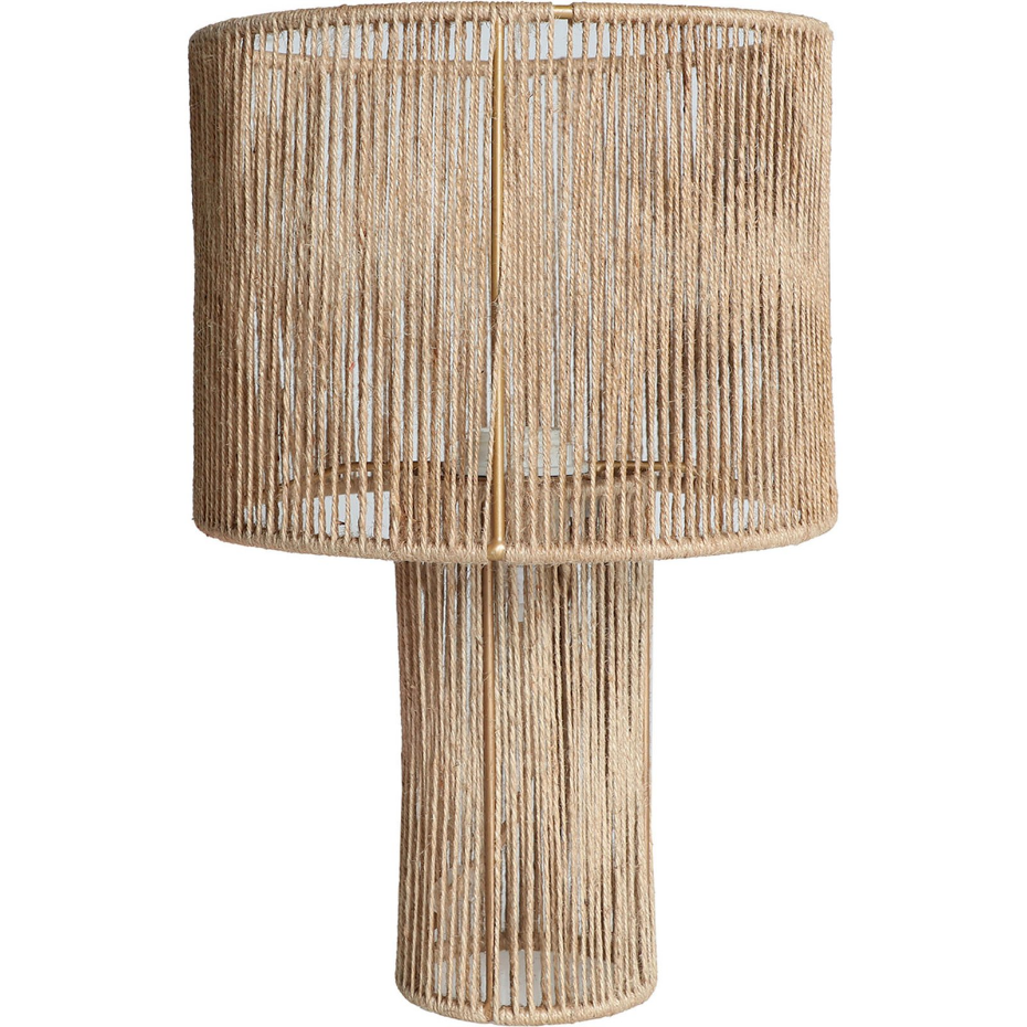 Lampe de table en jute et fer