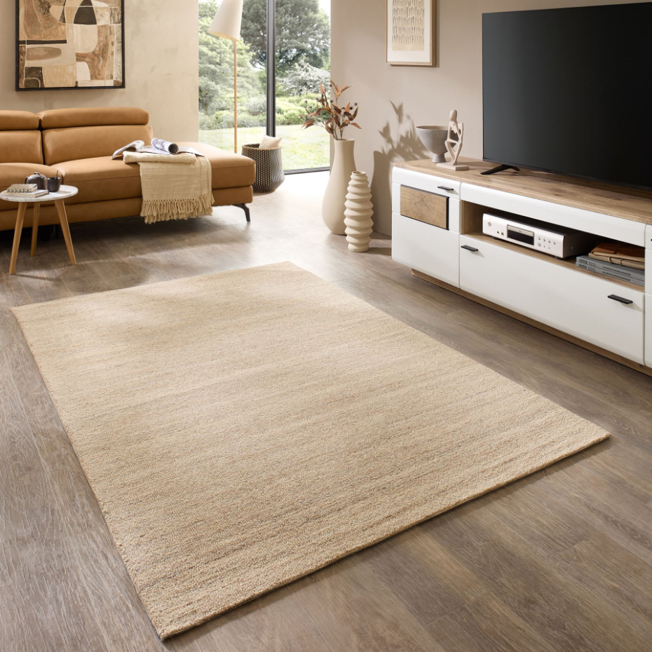 Tapis UNI en laine tufté main dans des couleurs douces