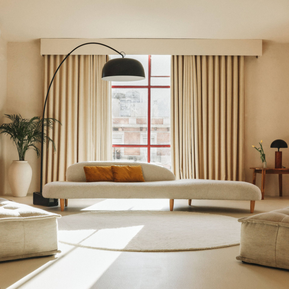 Tapis rond en laine Silhouettes