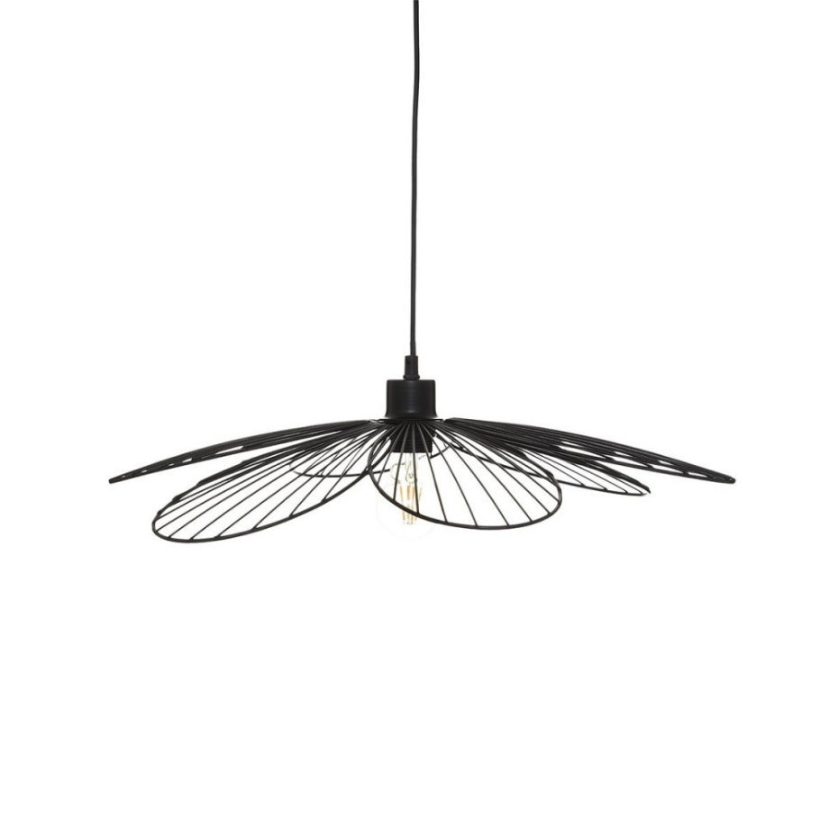 Suspension Métal Fleur Noir D57