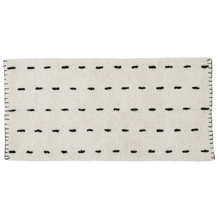 Tapis déco en coton tufté point de cheval AMARA