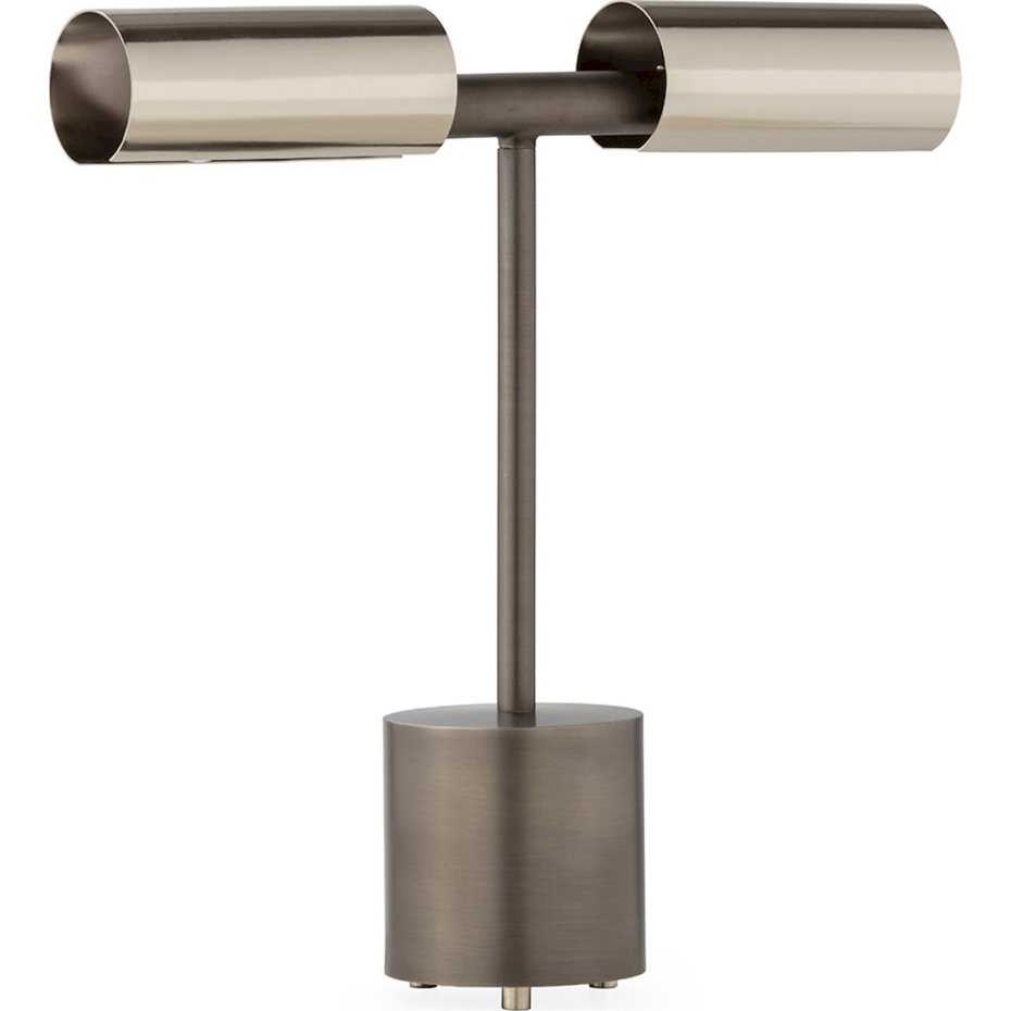 Lampe de table rectangulaire en acier et
