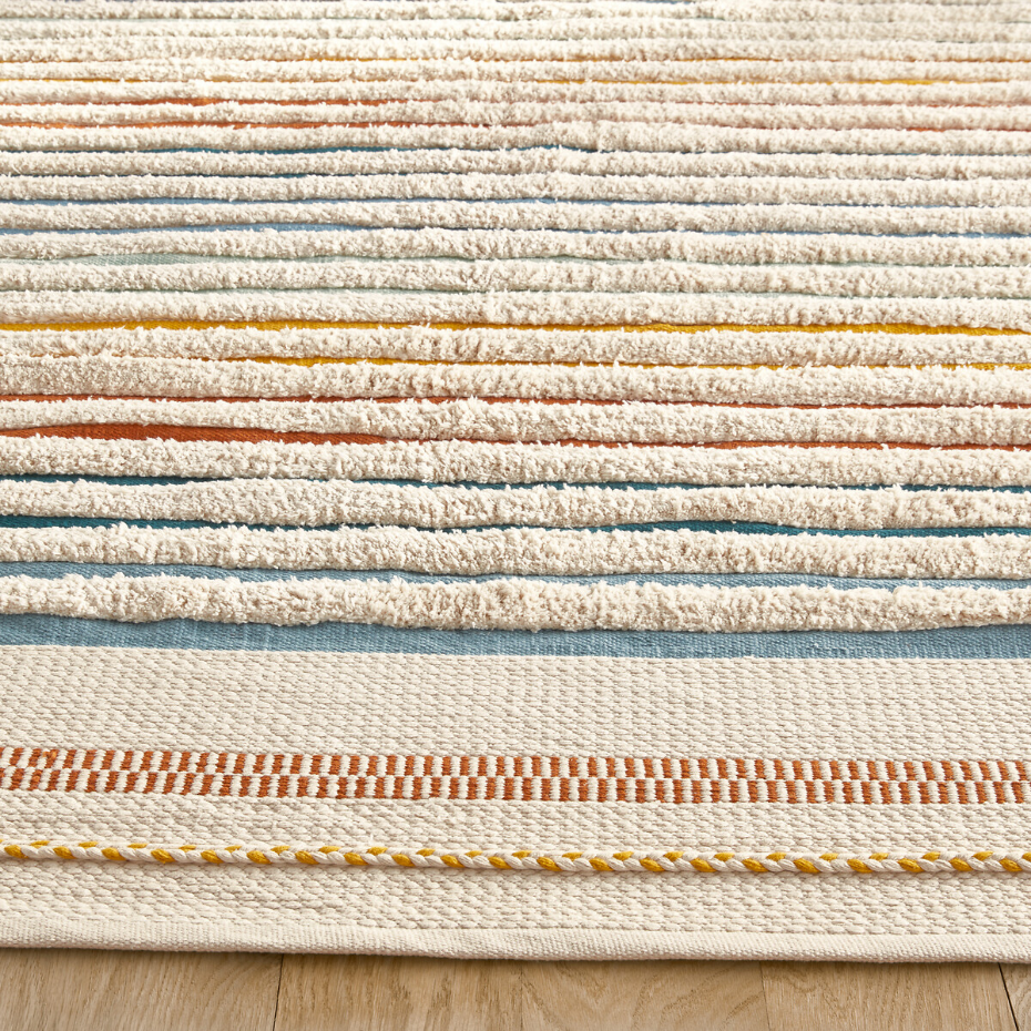 Tapis enfant tissé main coton biologique, Tomulo