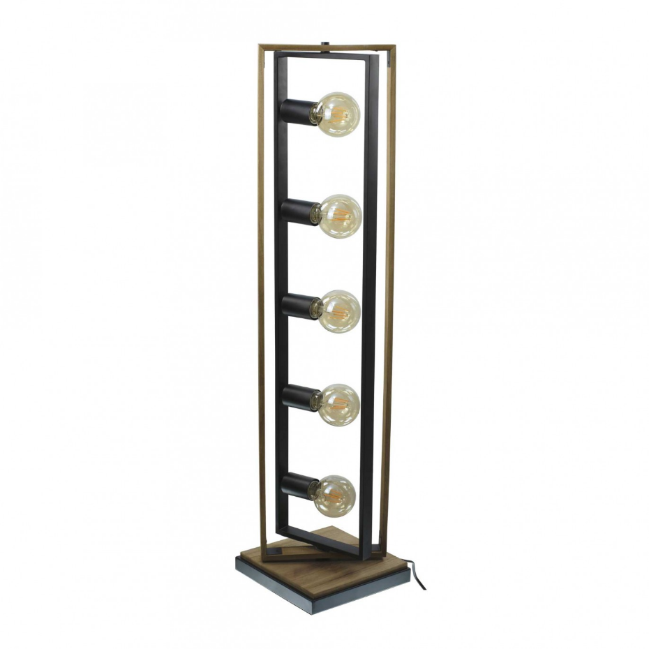 Lampadaire en métal et bois de hêtre, WOOLI