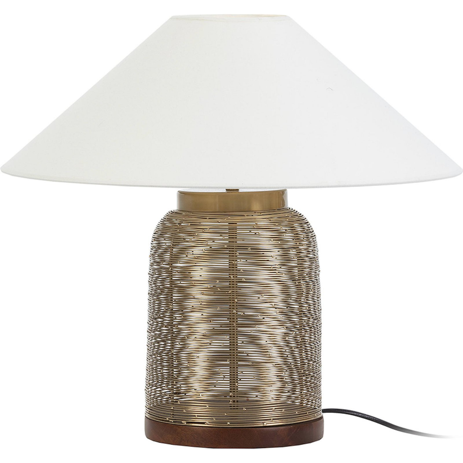 Lampe de table ronde en fer style contemporain