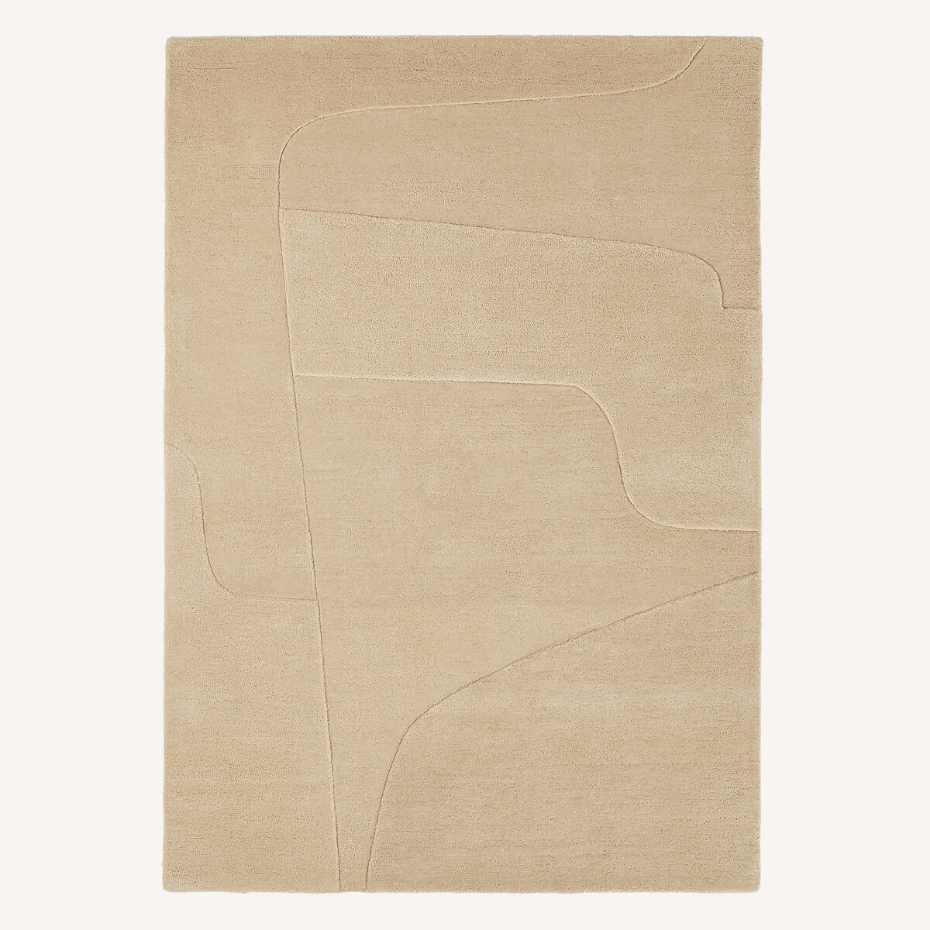Tapis contemporain laine, tufté main, Sahil