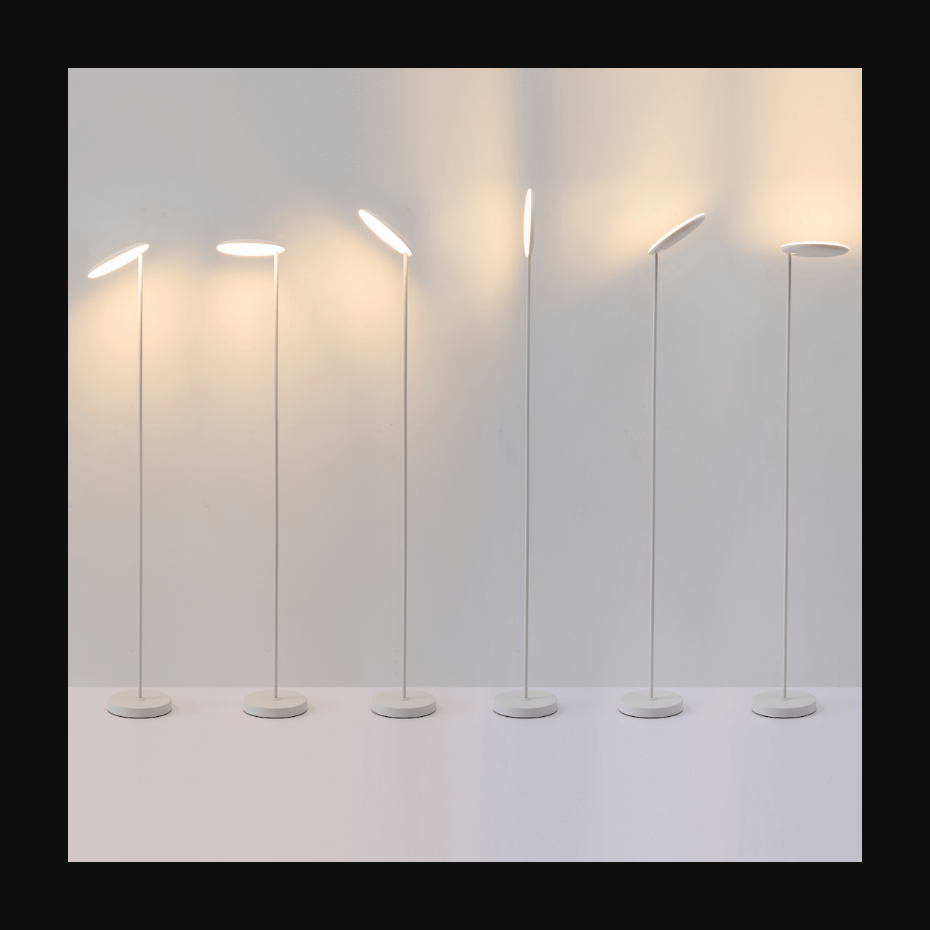 Lampadaire blanc avec variateur - KALENA