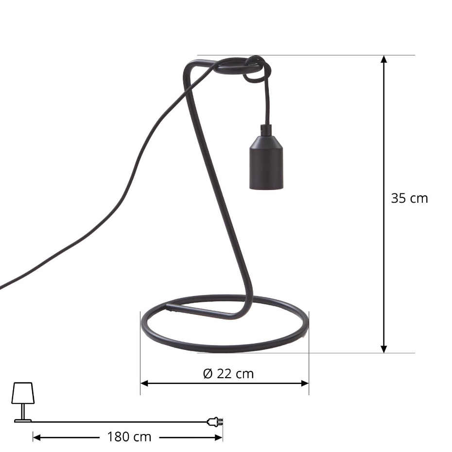 Lampe à poser en métal moderne, Elira