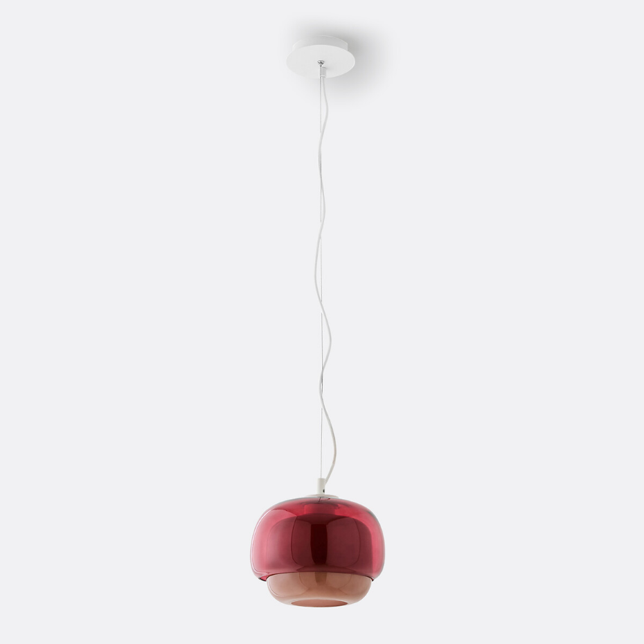 Suspension en verre coloré Ø21,5 cm, Kinoko