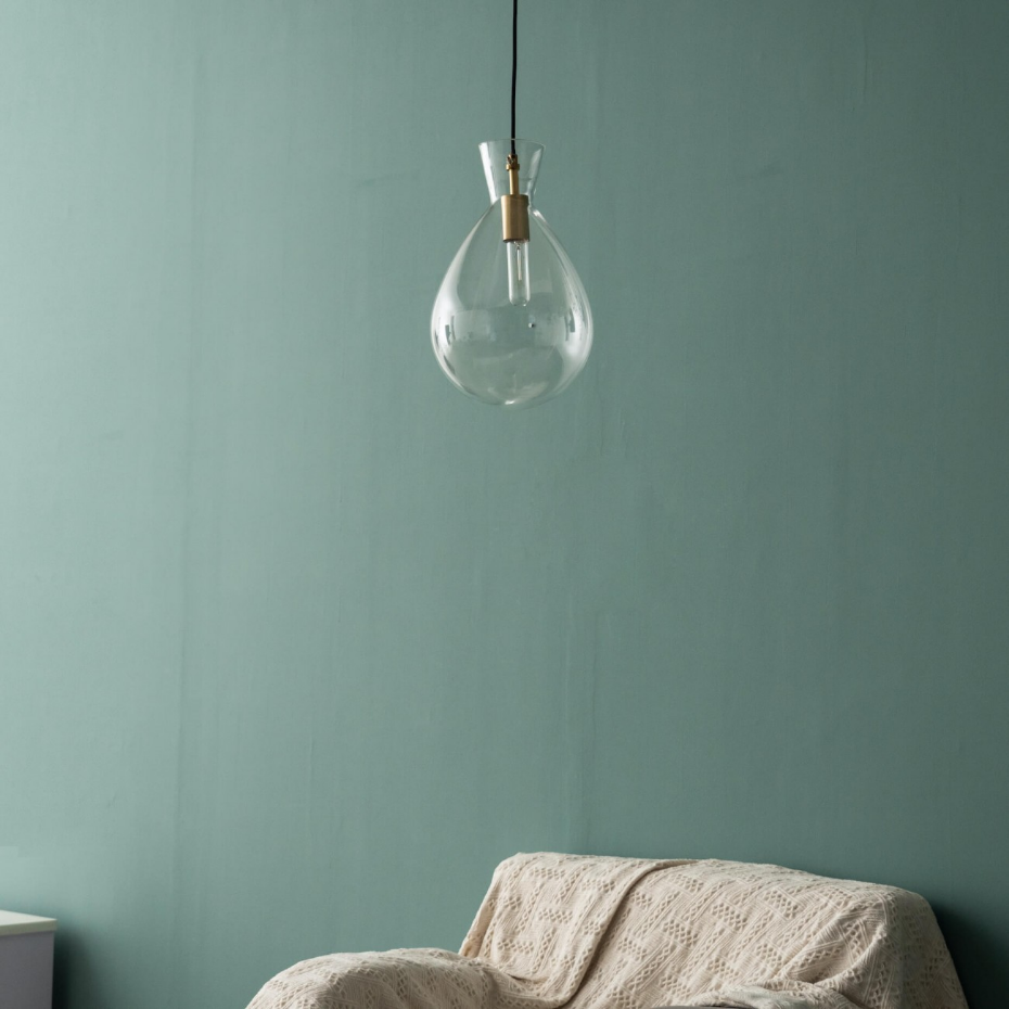 Suspension goutte verre clair - GABRIELA