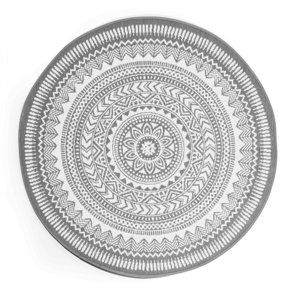 Tapis rond d'extérieur avec motif MANDALA