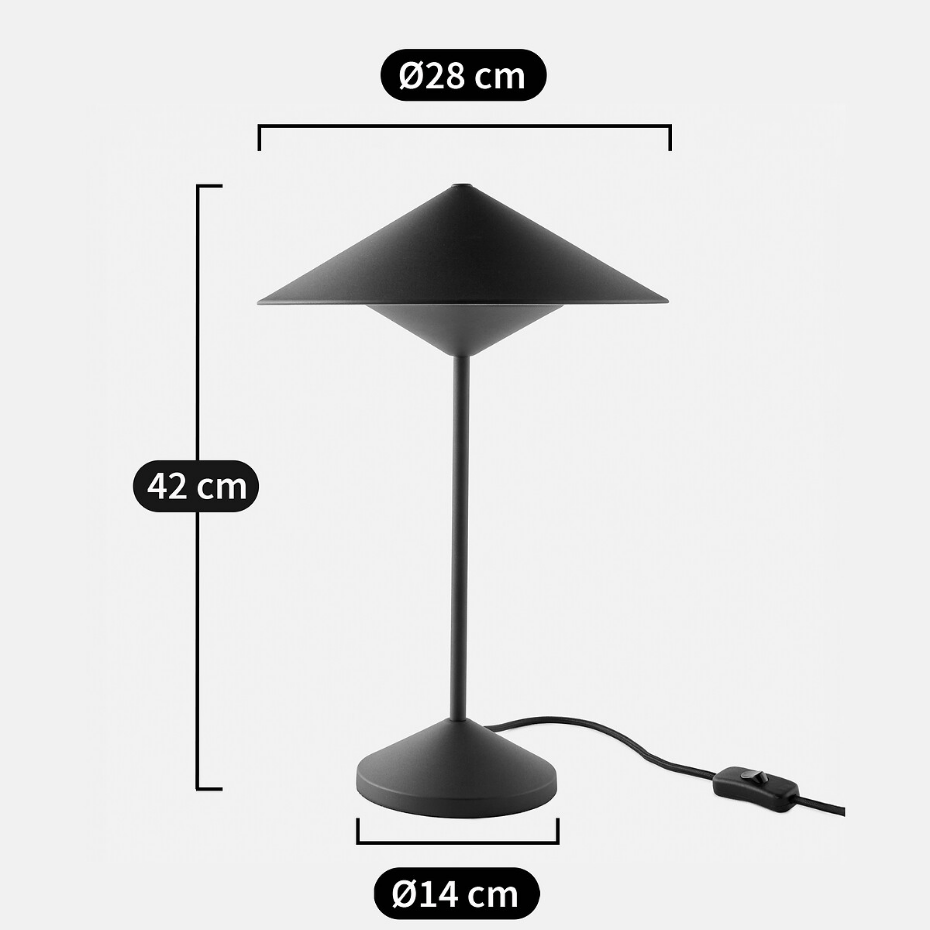 Lampe à poser en métal fer H42 cm, Coney