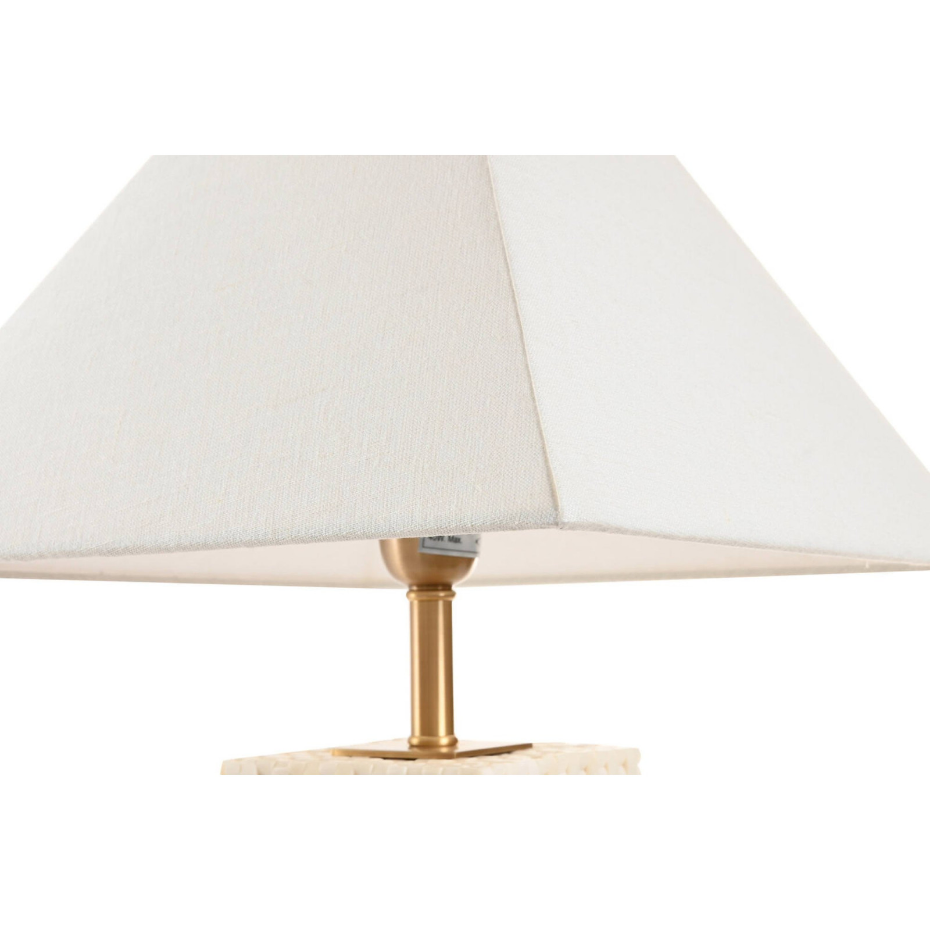 Lampe de table carrée en laiton et os Item Home India Lamps 1c25