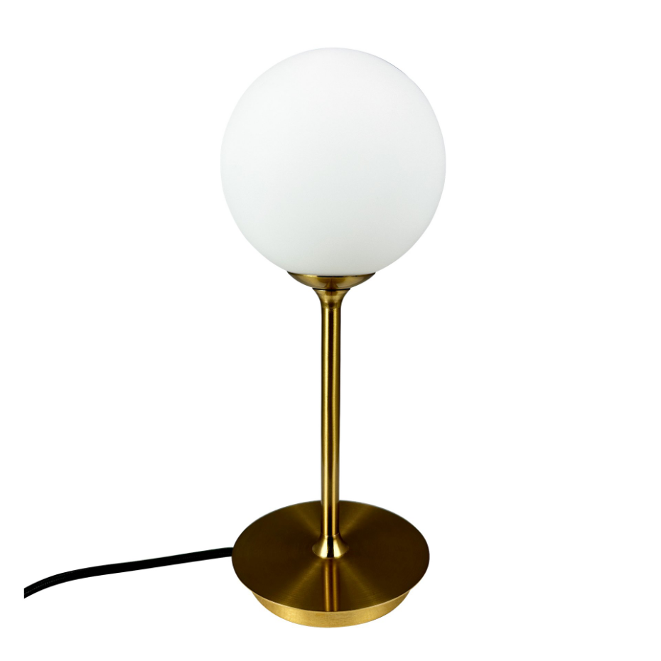 Lampe à poser laiton/verre opale SIA