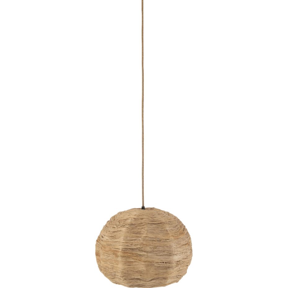 Suspension ovale en bambou et feuille de bananier