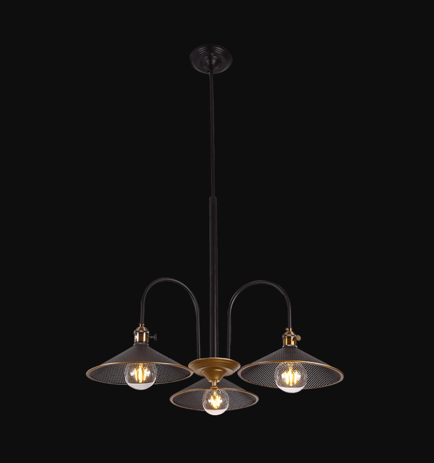 Suspension trio métal doré - HYPNOS