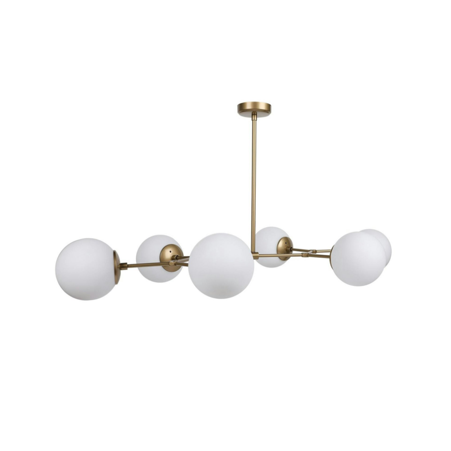 Suspension design 6 globes en verre SIERRE