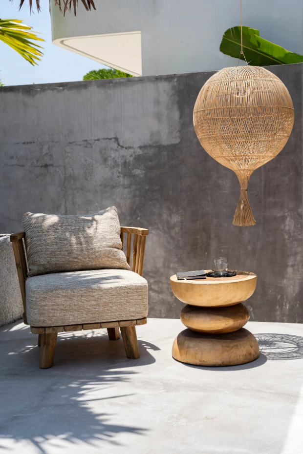 Lampadaire en rotin WONTON