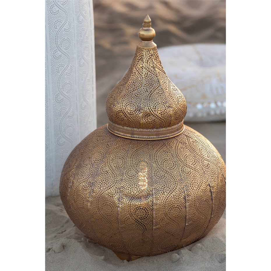 Lampe orientale en métal forme organique