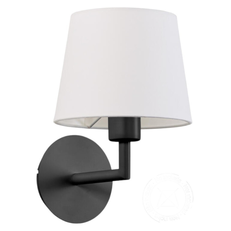 Applique Romi noir mat Abat Jour blanc