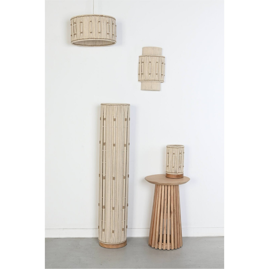 Suspension ronde en jute tressé Urban Vila1