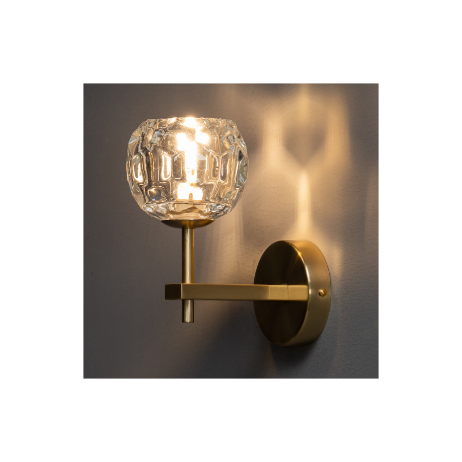 Applique dorée avec verre décoratif - VILAMO