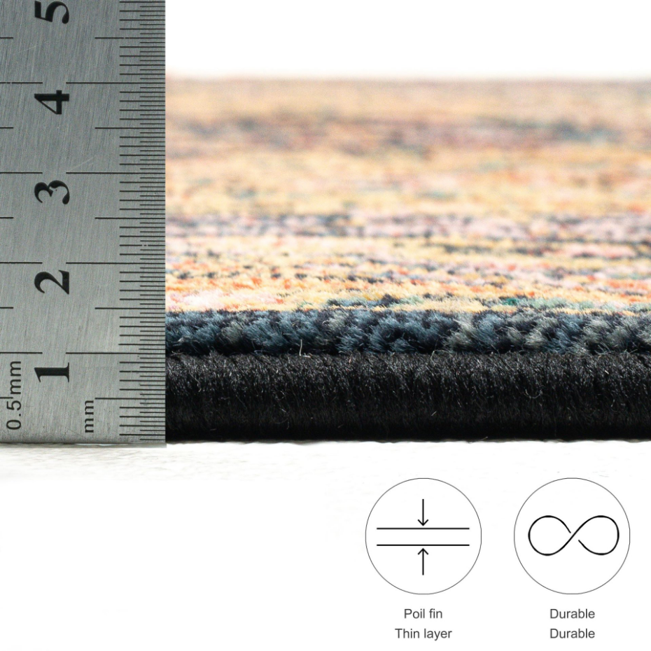 Tapis tissé au design oriental dans des couleurs chaudes - Gabiro