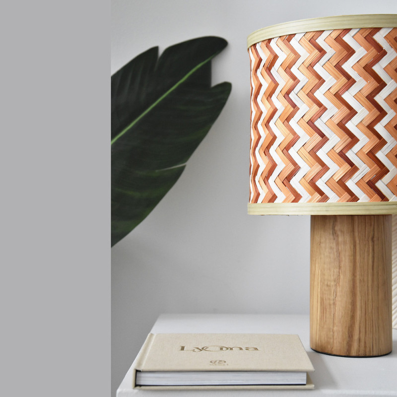 Lampe à poser bambou et bois Phil