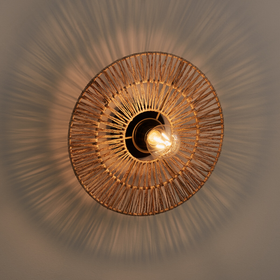 Applique ou plafonnier, rond, diamètre 30 cm, YAKU
