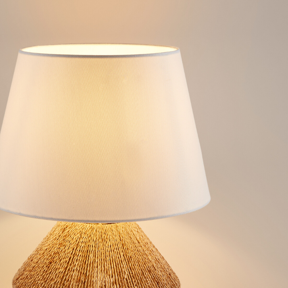 Lampe à poser chanvre et lin, Yaku