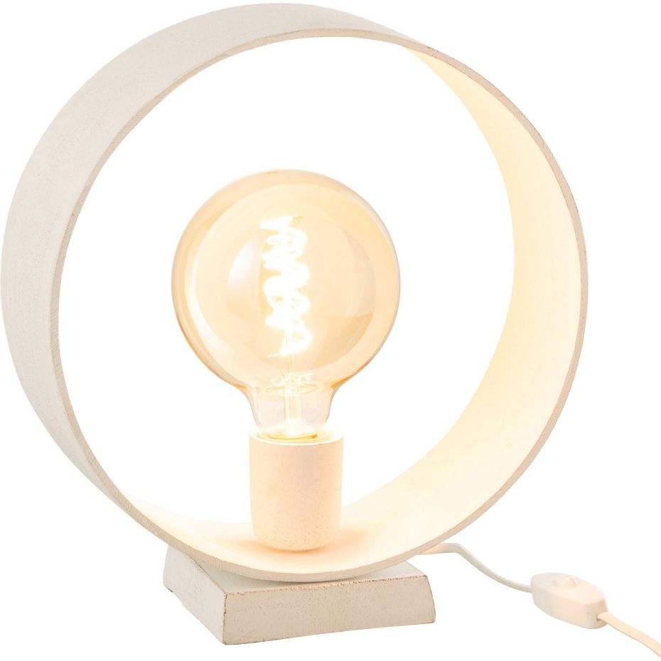 Lampe de table ronde en aluminium