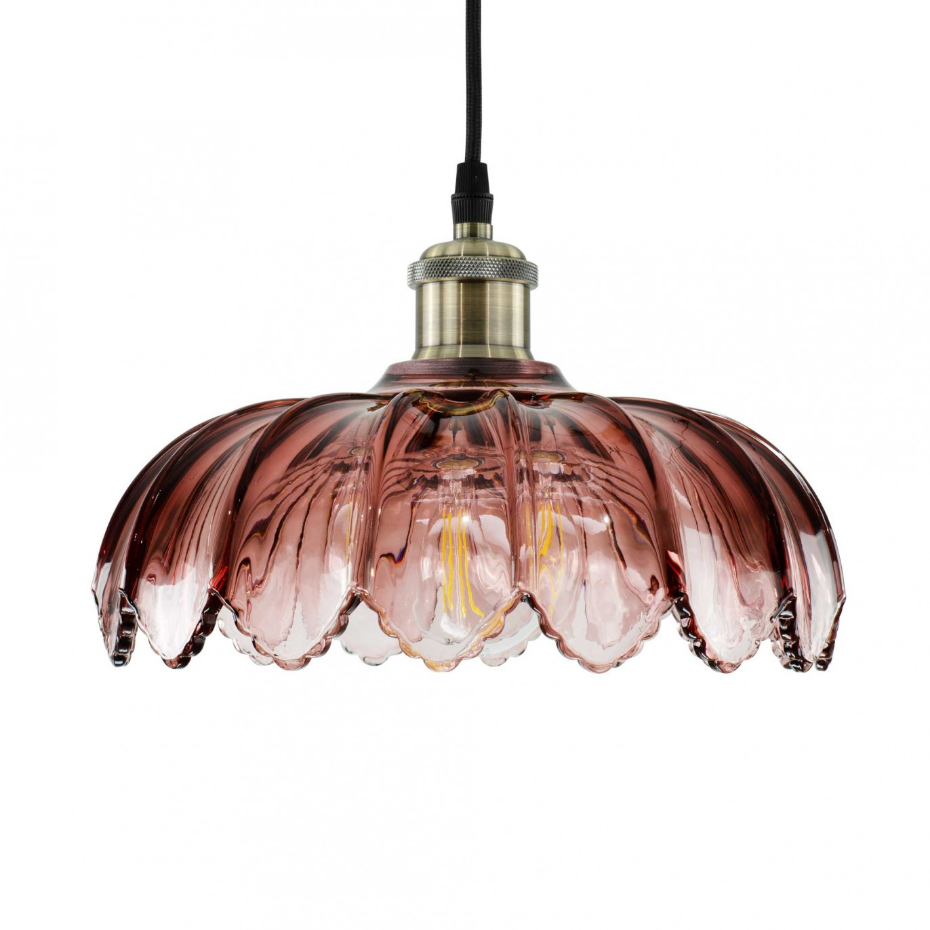 Suspension fleur en verre Ø26 cm, Pétale