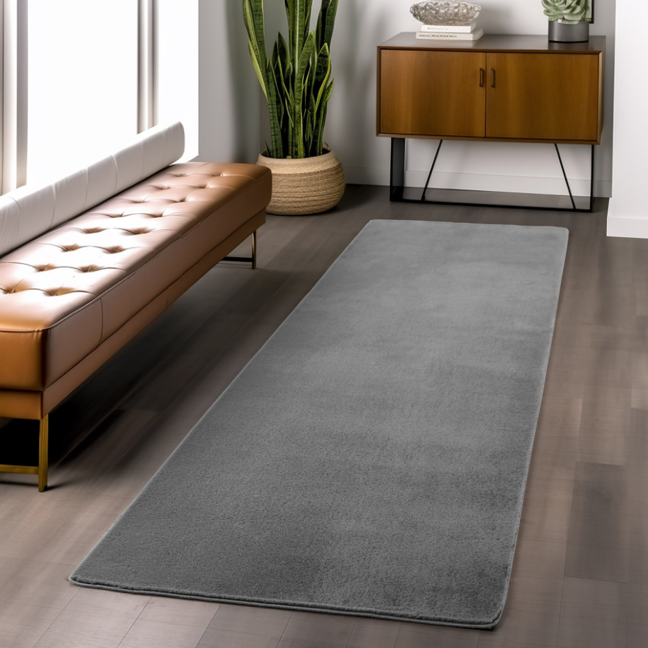 Tapis de salon uni doux ALBA