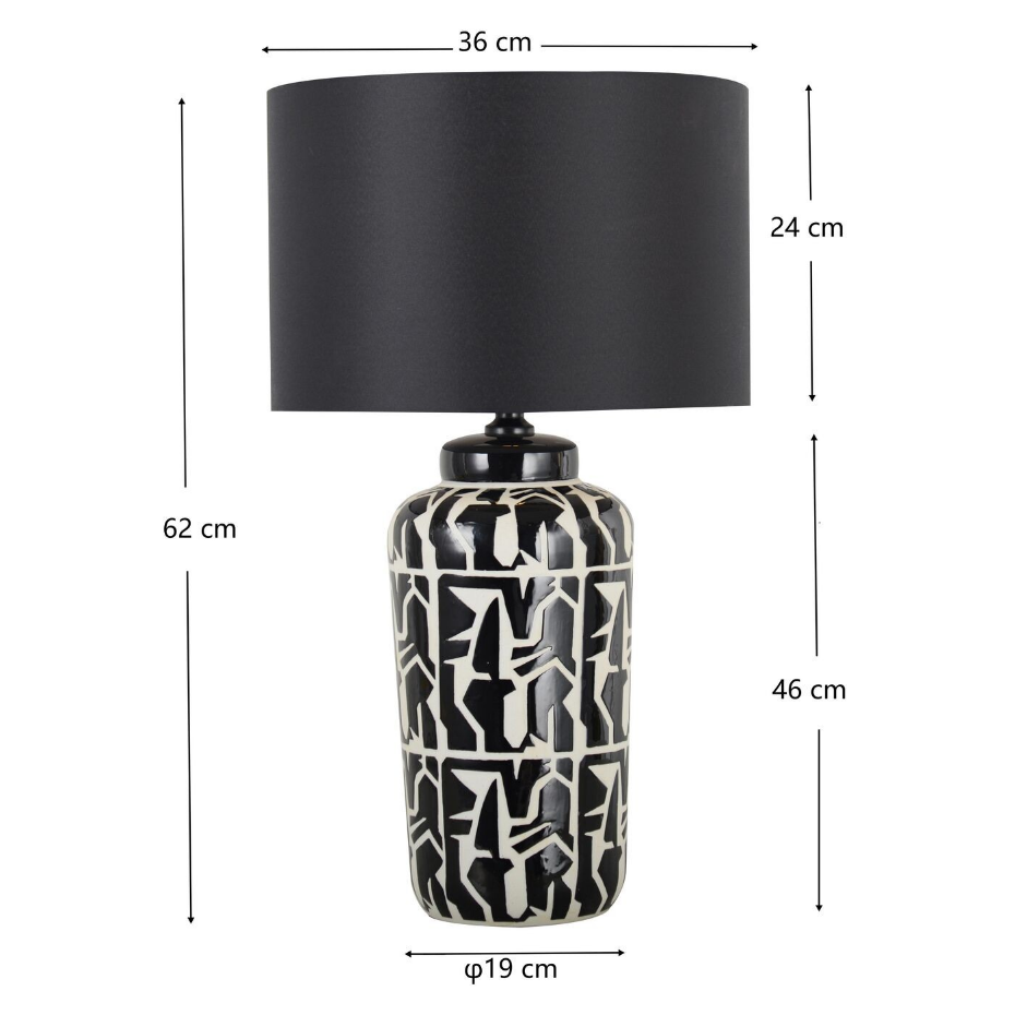 Lampe Artistico noire et blanche
