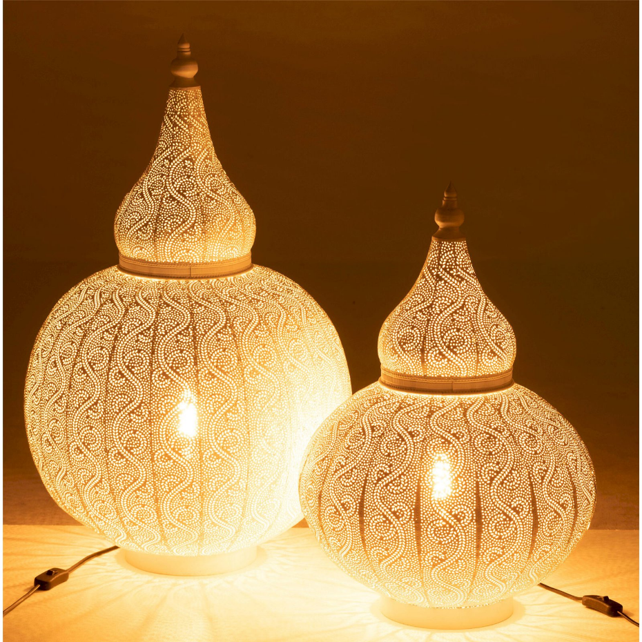 Lampe orientale en métal forme organique