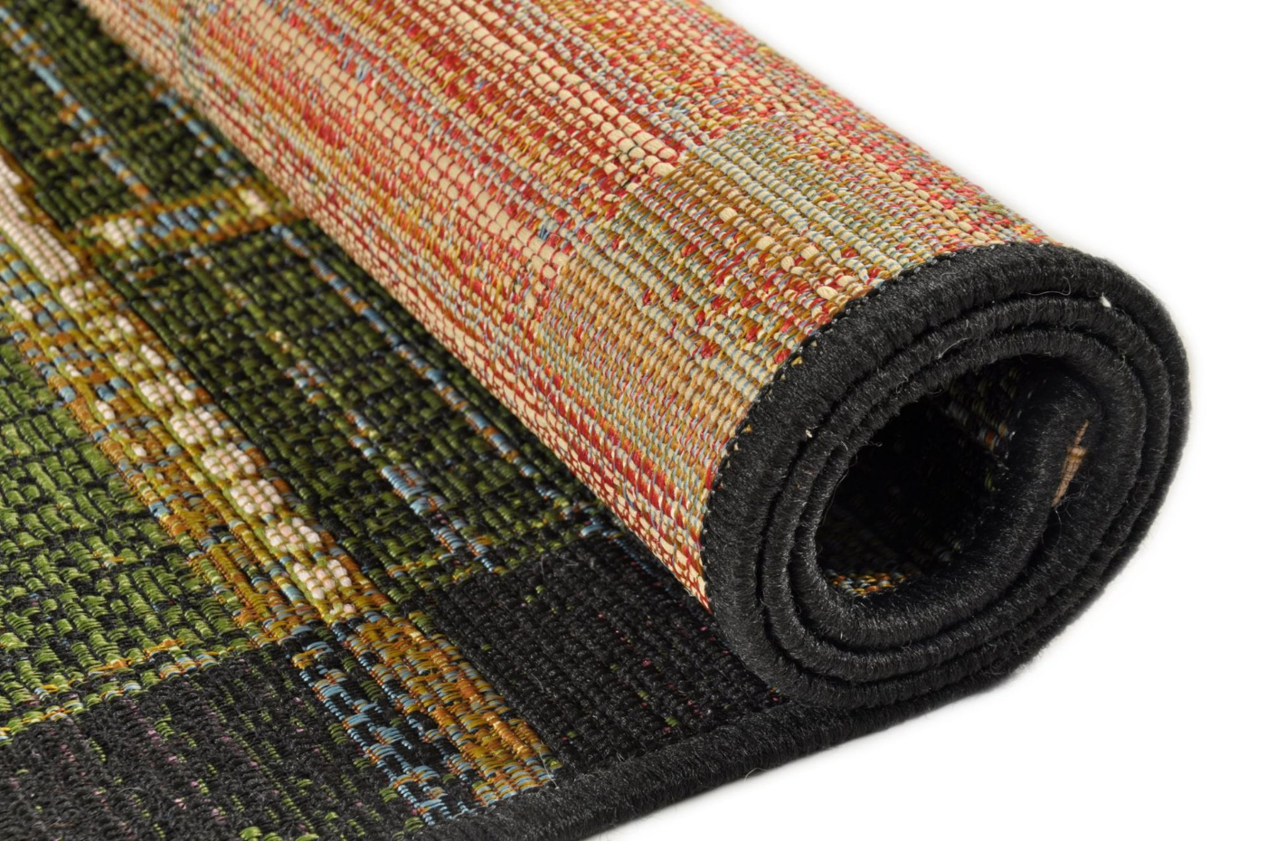 Tapis d'extérieur tissé plat à motifs géométriques - Aurora