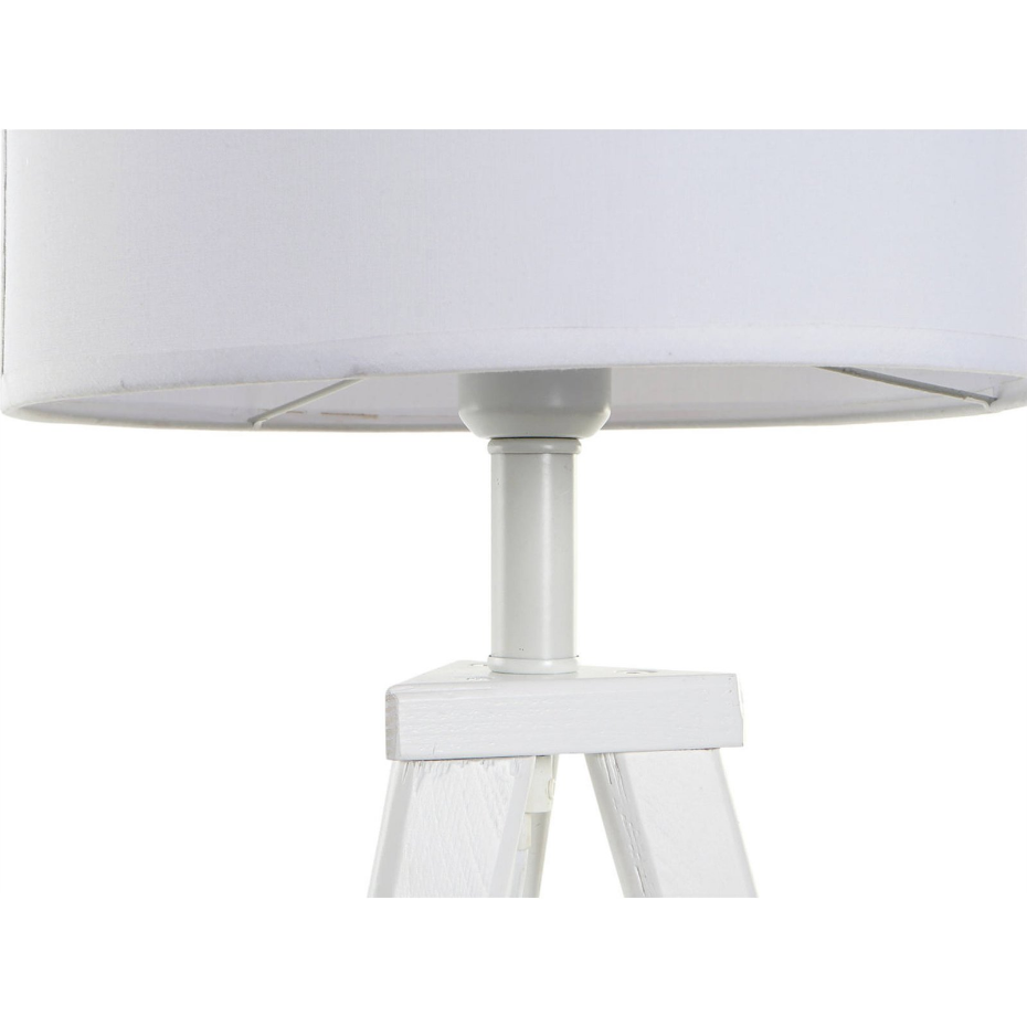 Lampe de table en bois et polyester forme ronde Scandi