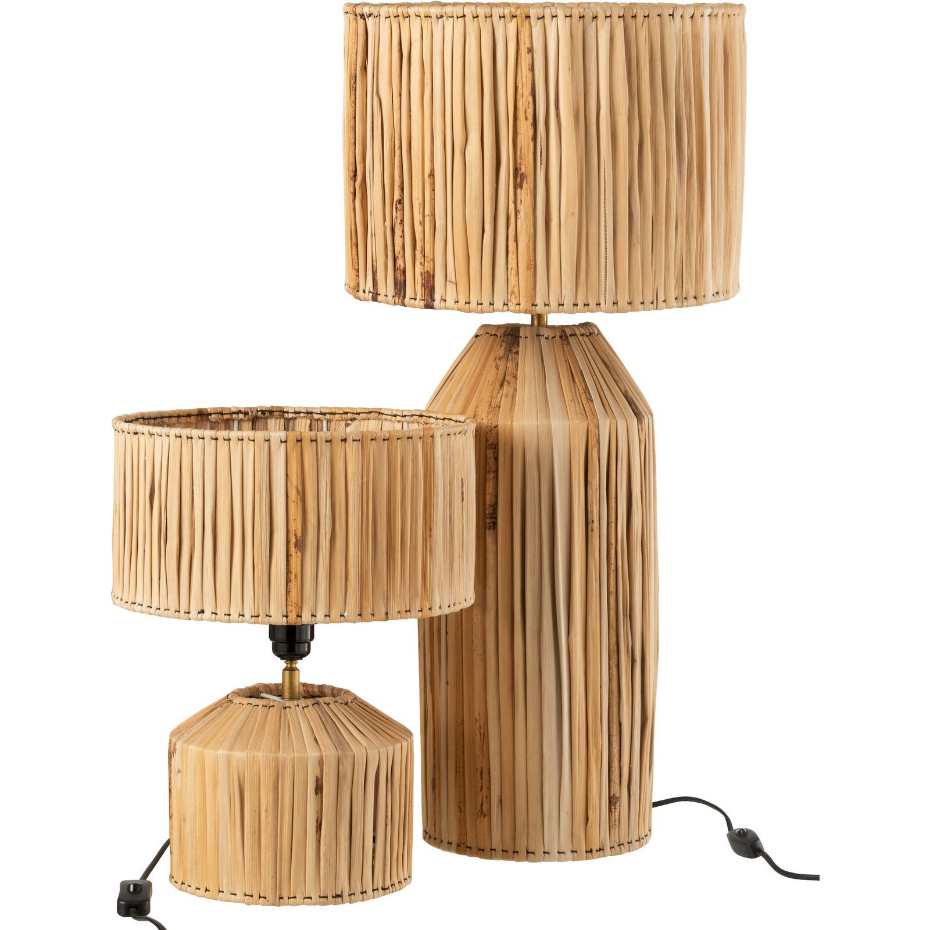 Lampe de salon en fibre naturelle feuille de bananier Ulysses