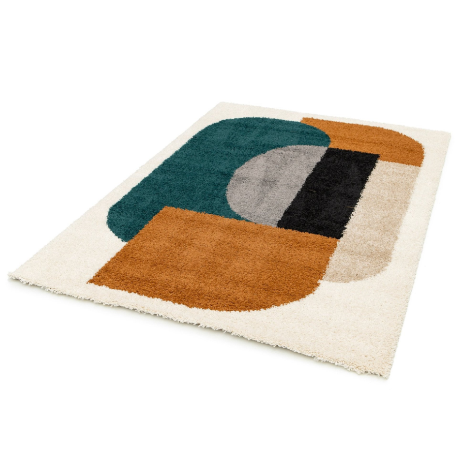 Tapis à poils longs design tons chauds GATSBY