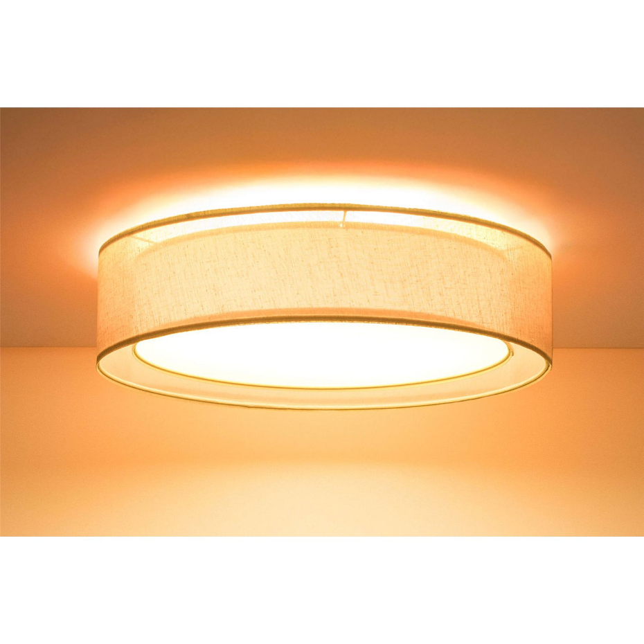 Plafonnier rond en tissu double couche Puro
