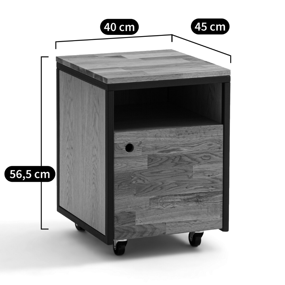 Caisson de bureau à roulettes, Hiba