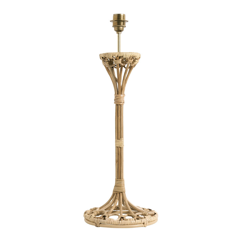 Pied de lampe en rotin