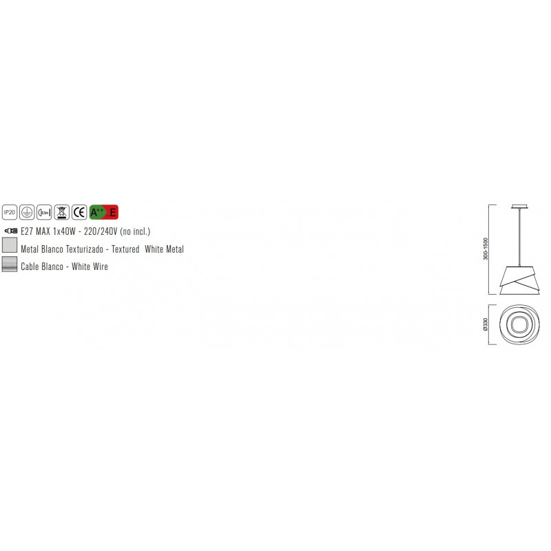 Suspension en métal design, D.33 , ALBORAN